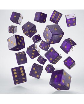 Q Workshop Dobbelstenen Full Pack of D6s Shimmering Purple & Gold
