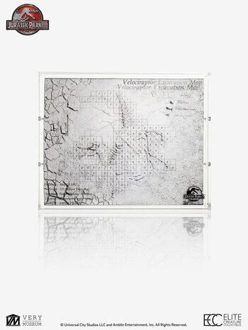 Elite Creature Collectibles Jurassic Park III Excavation Map Velociraptor 27 cm