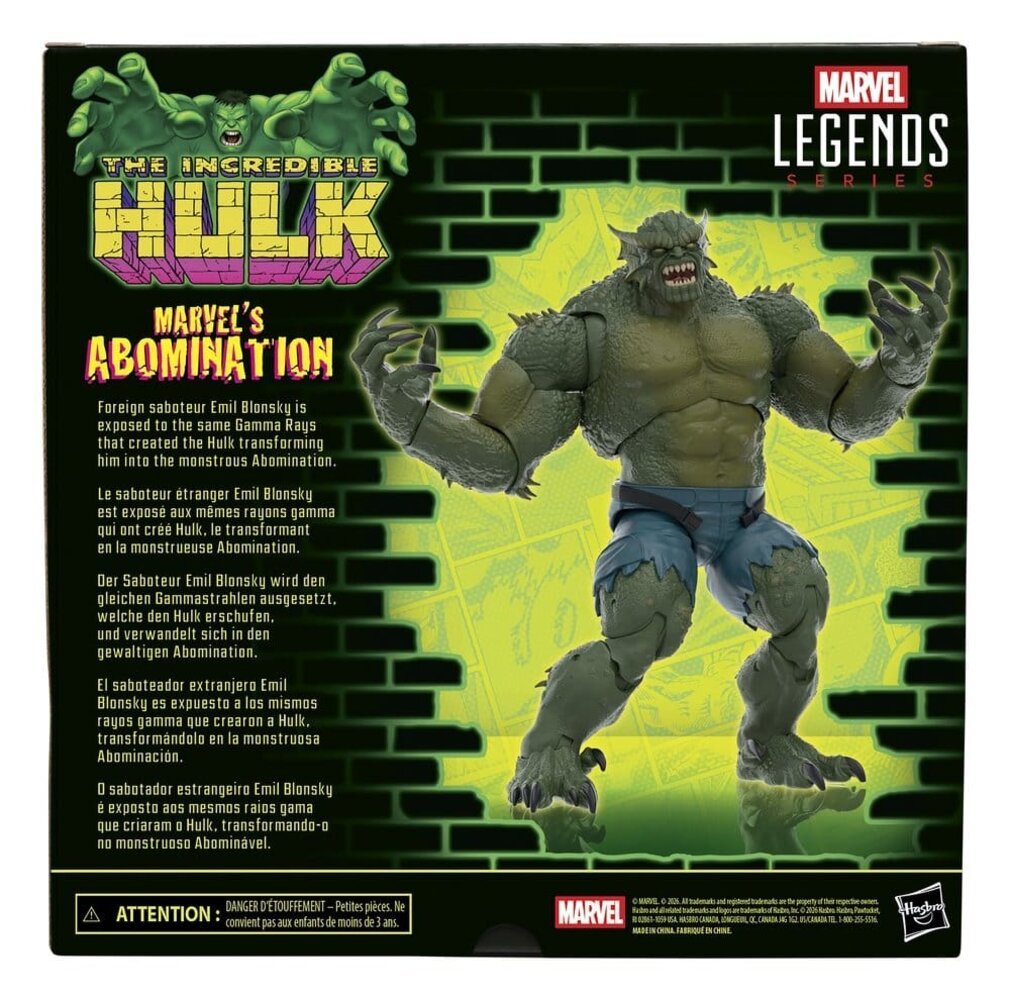 Hasbro The Incredible Hulk Marvel Legends Action Figure Marvel's Abomination