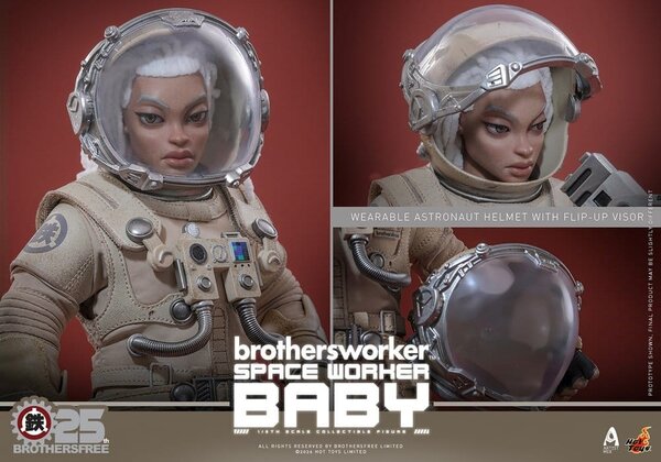 Hot Toys Brothersfree 1/6 Space Worker Baby (Brothersfree 25th Version) 28 cm