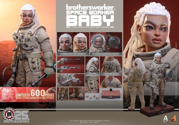 Hot Toys Brothersfree 1/6 Space Worker Baby (Brothersfree 25th Version) 28 cm