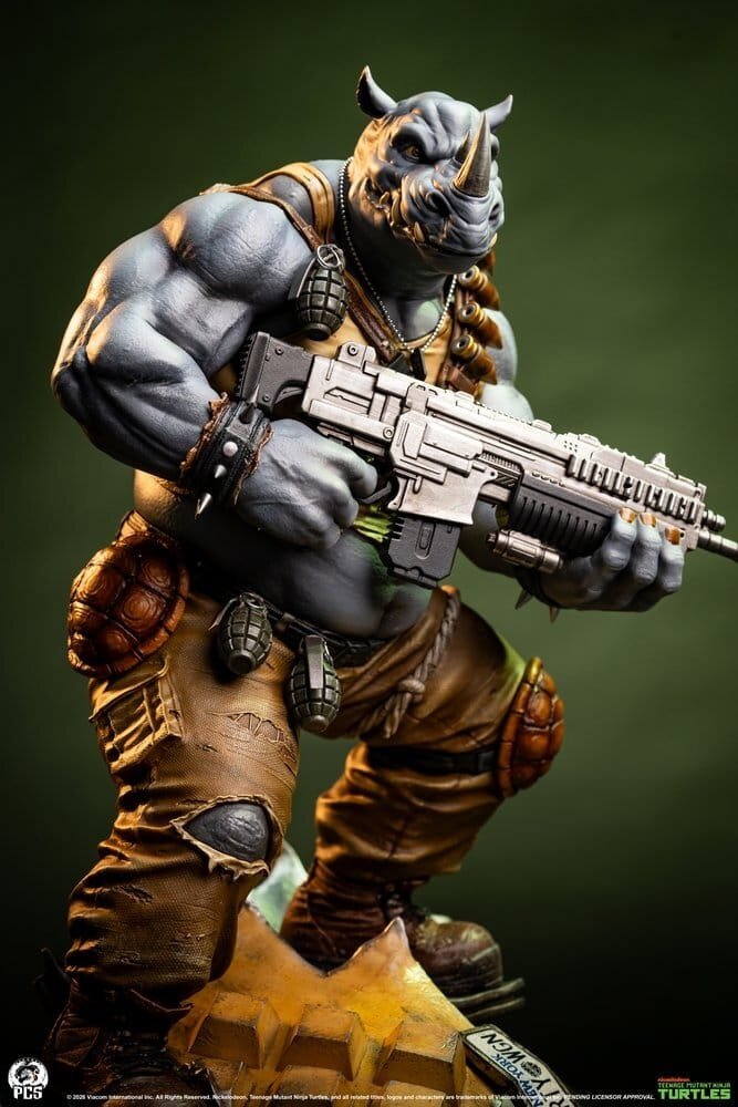 PCS Teenage Mutant Ninja Turtles Legends Statue 1/3 Rocksteady 69 cm