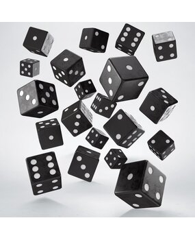 Q Workshop Dice Full Pack of D6s Black & White