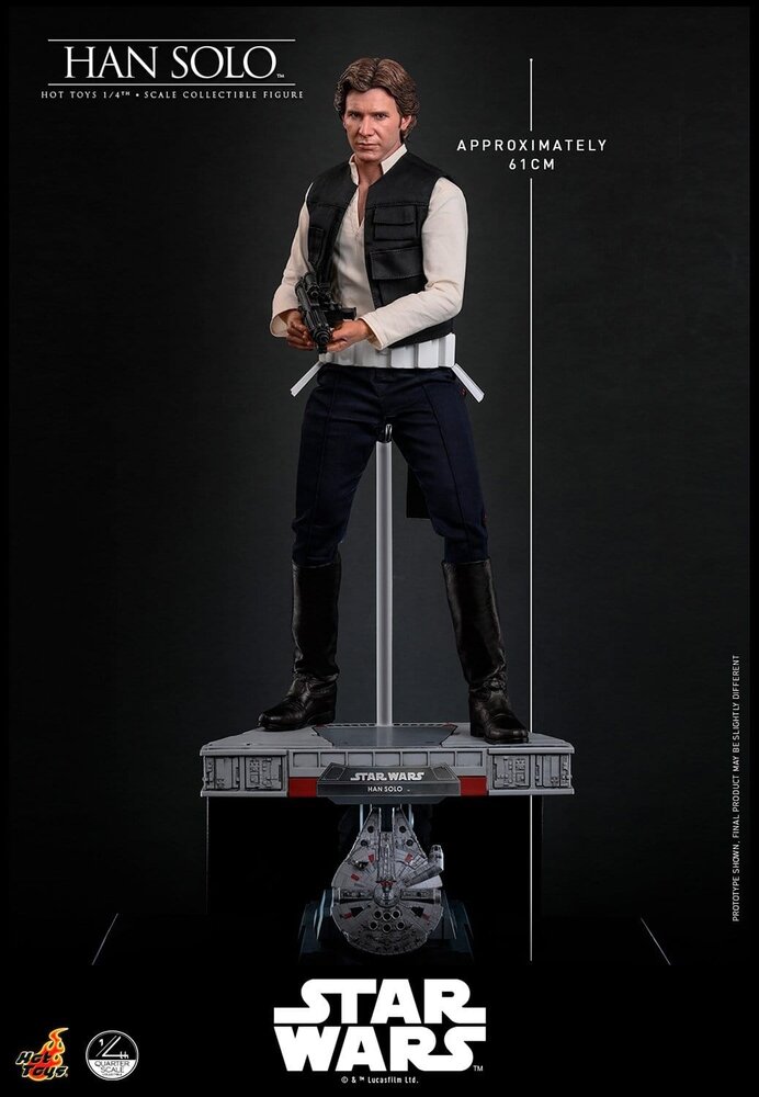 Hot Toys Star Wars Episode IV Action Figure 1/4 Han Solo 46 cm Hot Toys Star Wars Episode IV Action Figure 1/4 Han Solo 46 cm