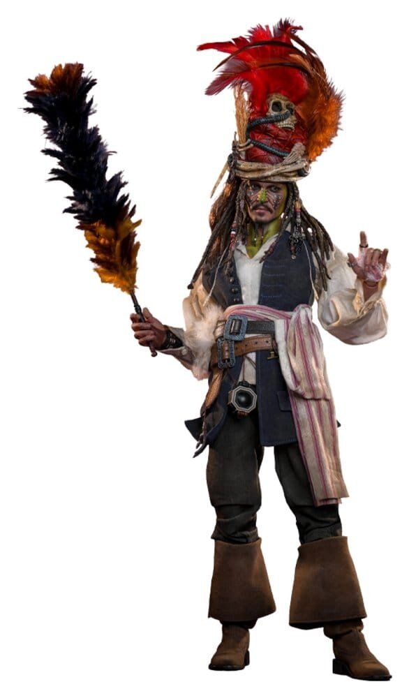 Hot Toys Pirates of the Caribbean: Dead Man's Chest DX Action Figure 1/6 Pelegostos Chief Jack Sparrow 30 cm