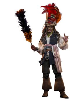 Hot Toys Pirates of the Caribbean: Dead Man's Chest DX Action Figure 1/6 Pelegostos Chief Jack Sparrow 30 cm