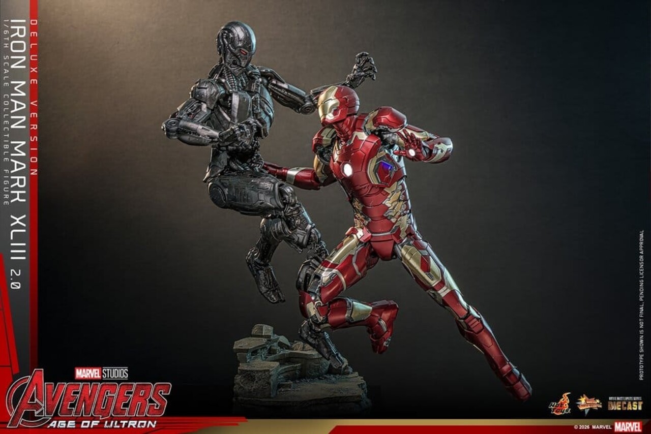 Hot Toys Avengers: Age of Ultron Movie Action Figure 1/6 Iron Man Mark XLIII (2.0) (Deluxe Version) 32 cm