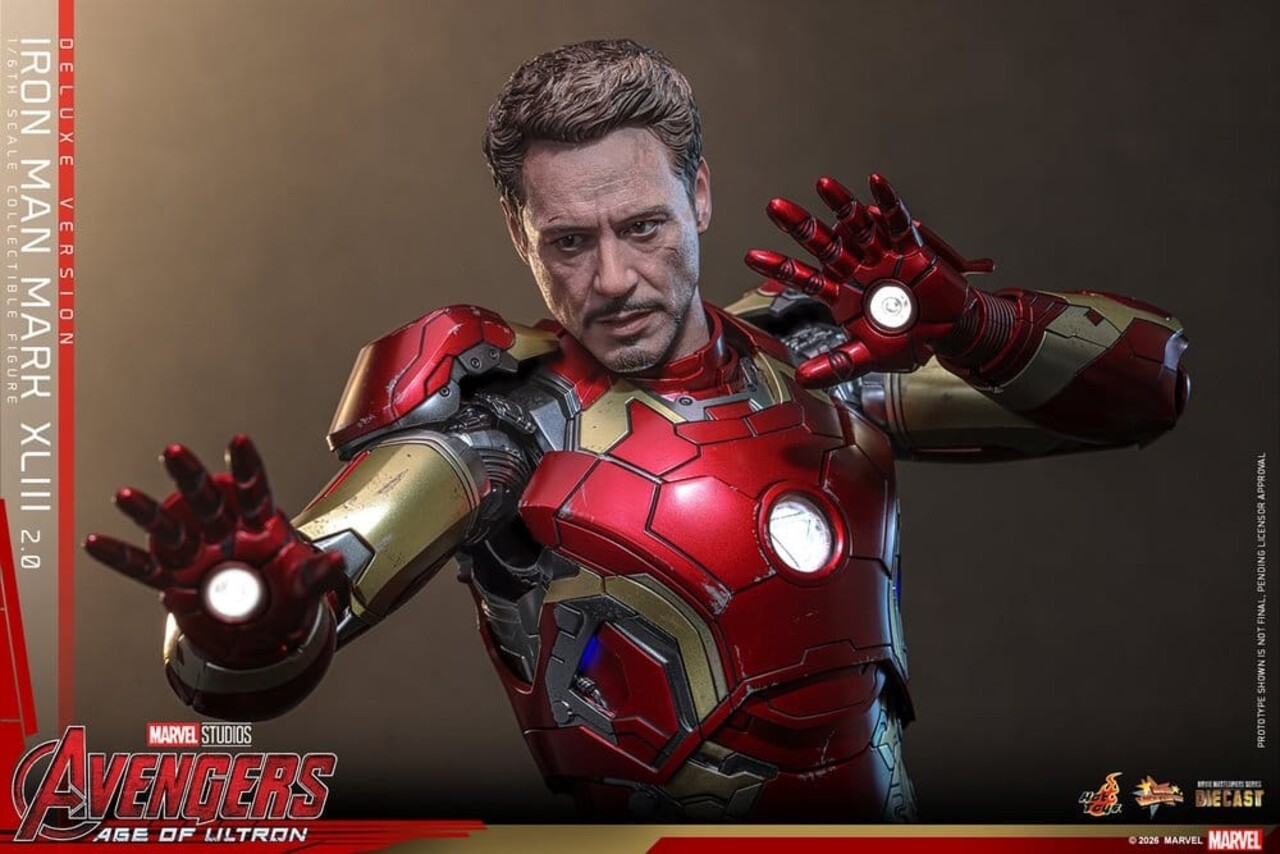 Hot Toys Avengers: Age of Ultron Movie Action Figure 1/6 Iron Man Mark XLIII (2.0) (Deluxe Version) 32 cm