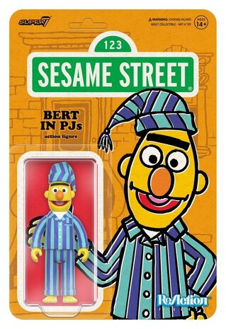 Super7 Sesame Street ReAction Action Figure Wave 06 Bert (PJ) 10 cm