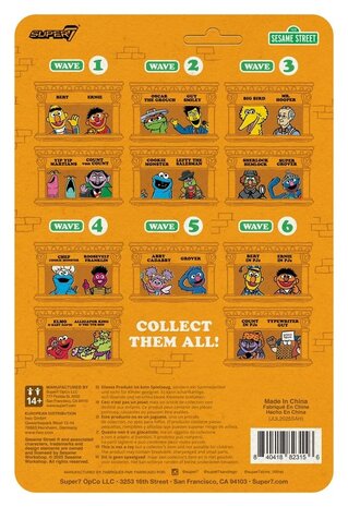 Super7 Sesame Street ReAction Action Figure Wave 06 Bert (PJ) 10 cm