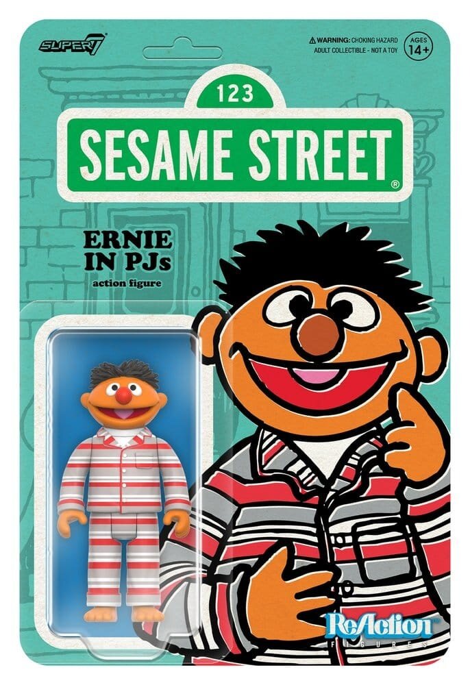 Super7 Sesame Street ReAction Action Figure Wave 06 Ernie (PJs) 10 cm