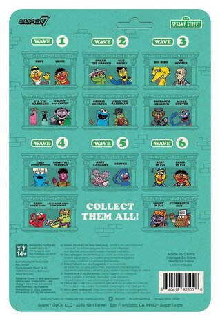 Super7 Sesame Street ReAction Action Figure Wave 06 Ernie (PJs) 10 cm