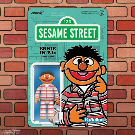 Super7 Sesame Street ReAction Action Figure Wave 06 Ernie (PJs) 10 cm