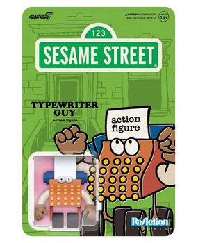 Super7 Sesame Street ReAction Action Figure Wave 06 Typewriter Guy 10 cm