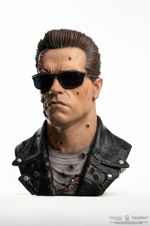 Pure Arts Terminator 2: Judgement Day Bust 1/1 T-800 Model 101 Battle Damaged Art Mask 47 cm
