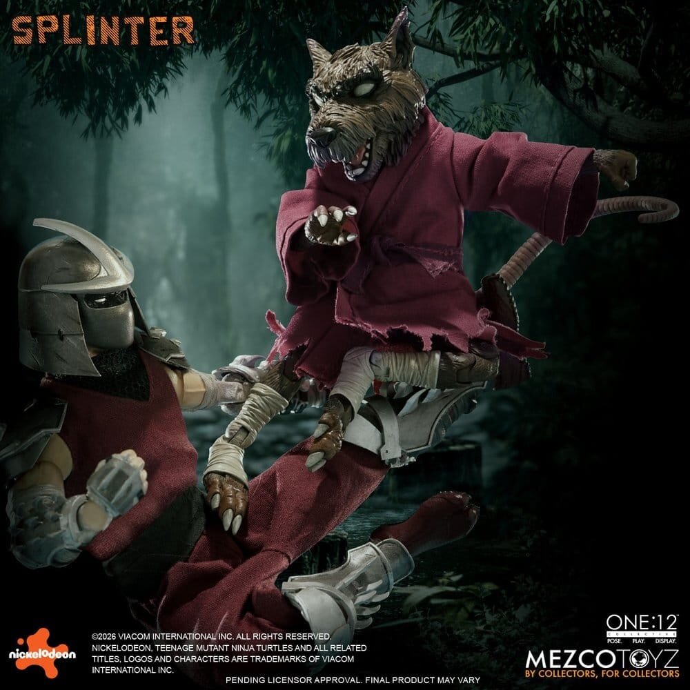 Mezco Toyz Teenage Mutant Ninja Turtles One:12 Collective Action Figure 1/12 Splinter 17 cm