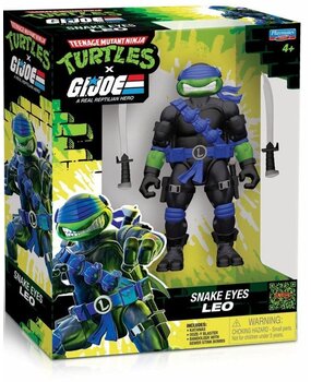 Playmates Teenage Mutant Ninja Turtles x G.I. Joe Crossover Classics Action Figure Leonardo x Snake Eyes 12 cm