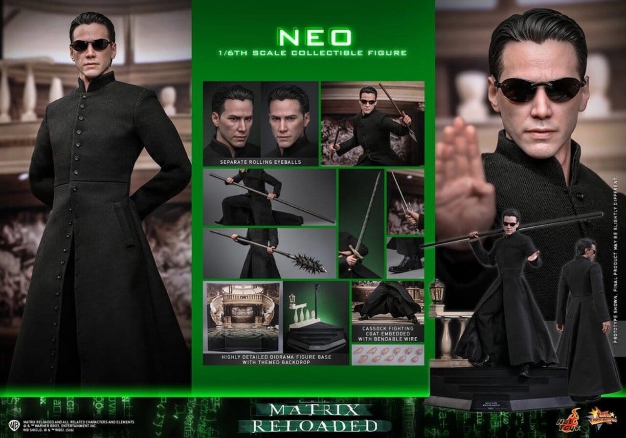 Hot Toys The Matrix Action Figure 1/6 Neo 31 cm