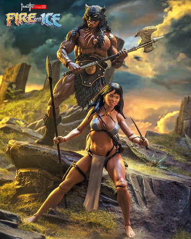 ICON Collectibles Fire and Ice Frazetta Action Figure 1/12 Darkwolf (Version 2) 17 cm