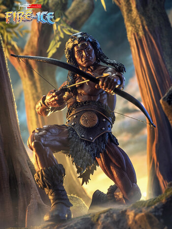 ICON Collectibles Fire and Ice Frazetta Action Figure 1/12 Darkwolf (Version 2) 17 cm