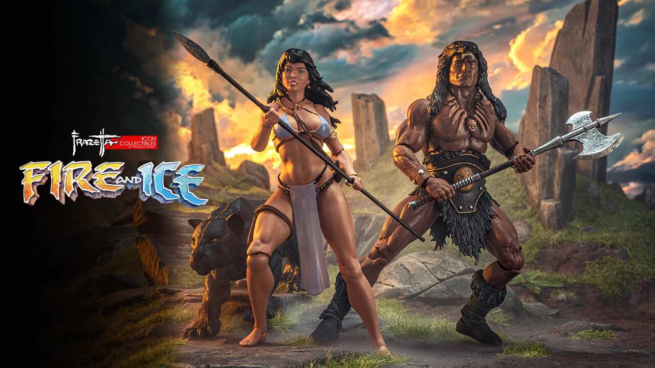 ICON Collectibles Fire and Ice Frazetta Action Figure 1/12 Darkwolf (Version 2) 17 cm