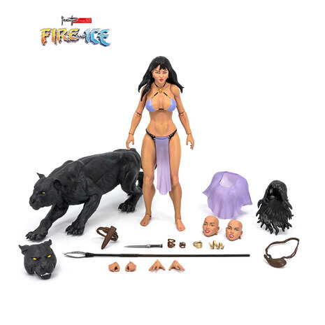 ICON Collectibles Fire and Ice Frazetta Action Figure 1/12 Teegra (Version 2) 17 cm