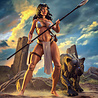 ICON Collectibles Fire and Ice Frazetta Action Figure 1/12 Teegra (Version 2) 17 cm