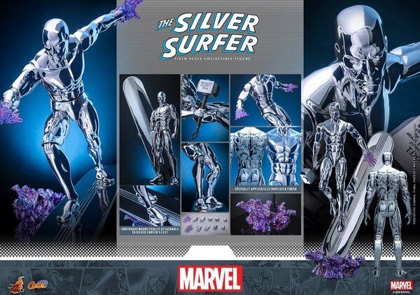Hot Toys Marvel Action Figure 1/6 Silver Surfer 32 cm Hot Toys Marvel Action Figure 1/6 Silver Surfer 32 cm