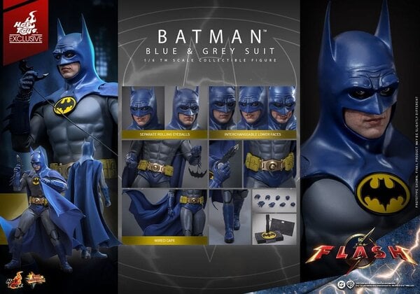 Sideshow Collectibles The Flash Action Figure 1/6 Batman (Blue & Grey Suit) Limited Edition Hot Toys Exclusive 30 cm