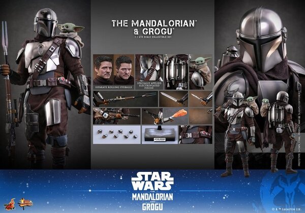 Hot Toys Star Wars: The Mandalorian & Grogu Action Figure 1/6 The Mandalorian and Grogu 31 cm