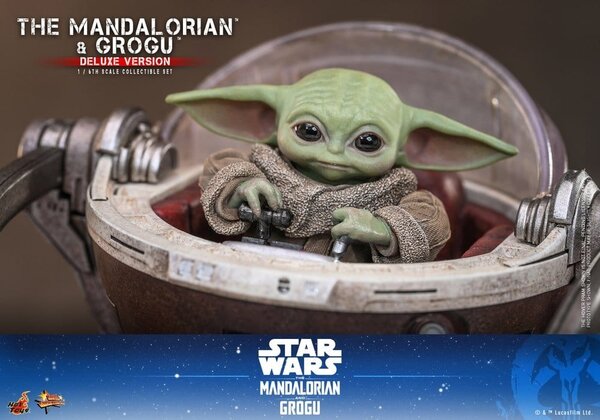 Hot Toys Star Wars: The Mandalorian & Grogu Action Figure 1/6 The Mandalorian and Grogu (Deluxe Version) 31 cm