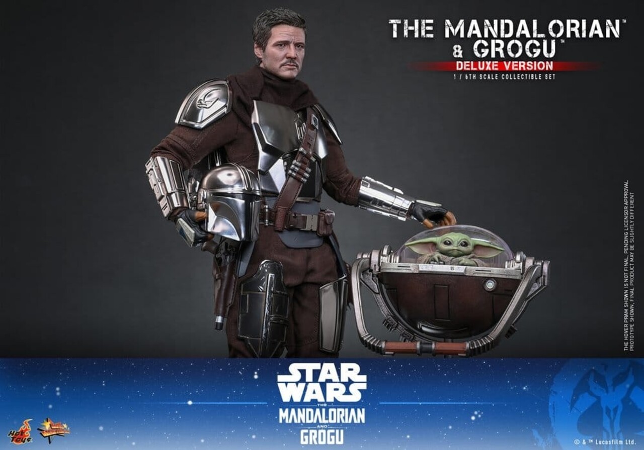 Hot Toys Star Wars: The Mandalorian & Grogu Action Figure 1/6 The Mandalorian and Grogu (Deluxe Version) 31 cm