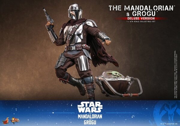 Hot Toys Star Wars: The Mandalorian & Grogu Action Figure 1/6 The Mandalorian and Grogu (Deluxe Version) 31 cm