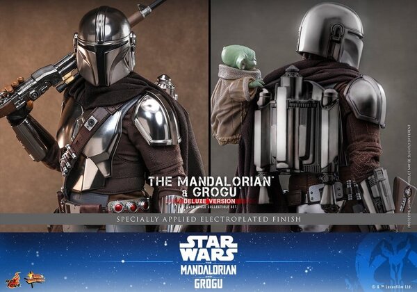 Hot Toys Star Wars: The Mandalorian & Grogu Action Figure 1/6 The Mandalorian and Grogu (Deluxe Version) 31 cm
