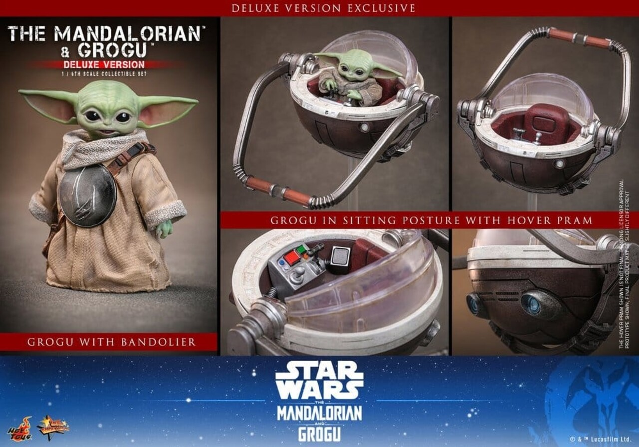Hot Toys Star Wars: The Mandalorian & Grogu Action Figure 1/6 The Mandalorian and Grogu (Deluxe Version) 31 cm