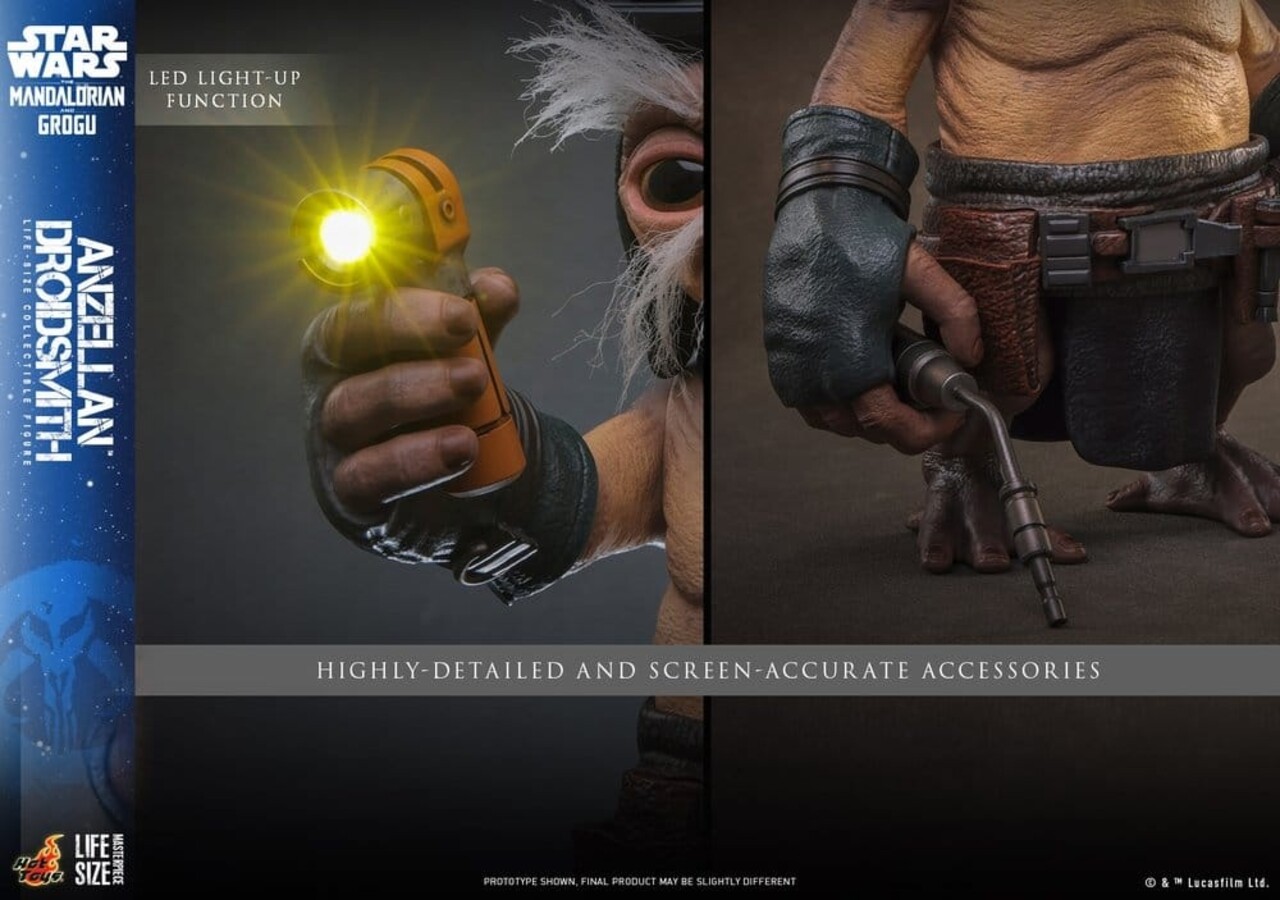 Hot Toys Star Wars: The Mandalorian & Grogu Life-Size Figure Anzellan Droidsmith 27 cm