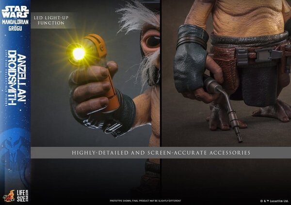 Hot Toys Star Wars: The Mandalorian & Grogu Life-Size Figure Anzellan Droidsmith 27 cm