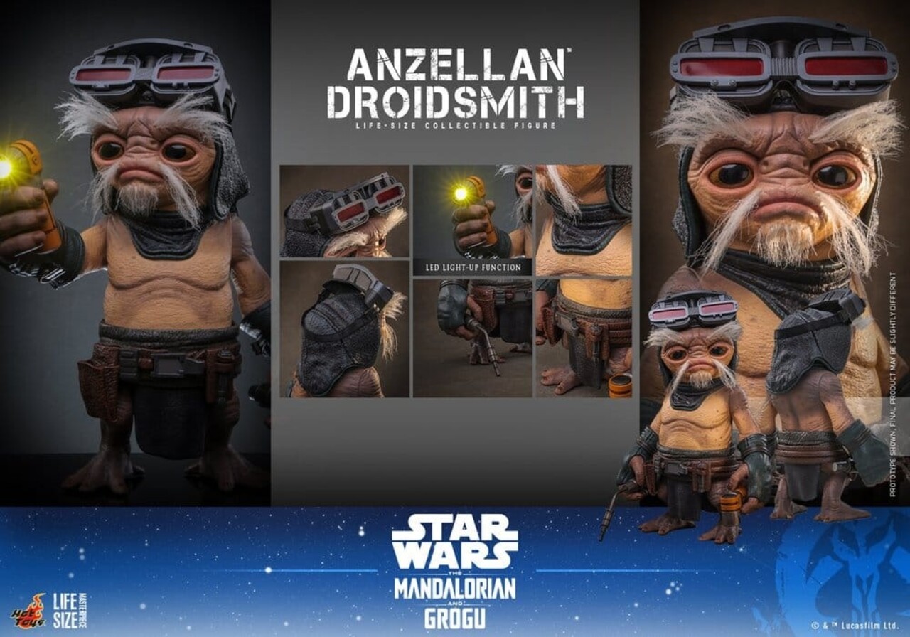 Hot Toys Star Wars: The Mandalorian & Grogu Life-Size Figure Anzellan Droidsmith 27 cm