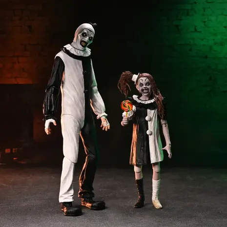 Neca Terrifier 2 Ultimate Action Figure Arth The Clown & Little Pale Girl 18 cm