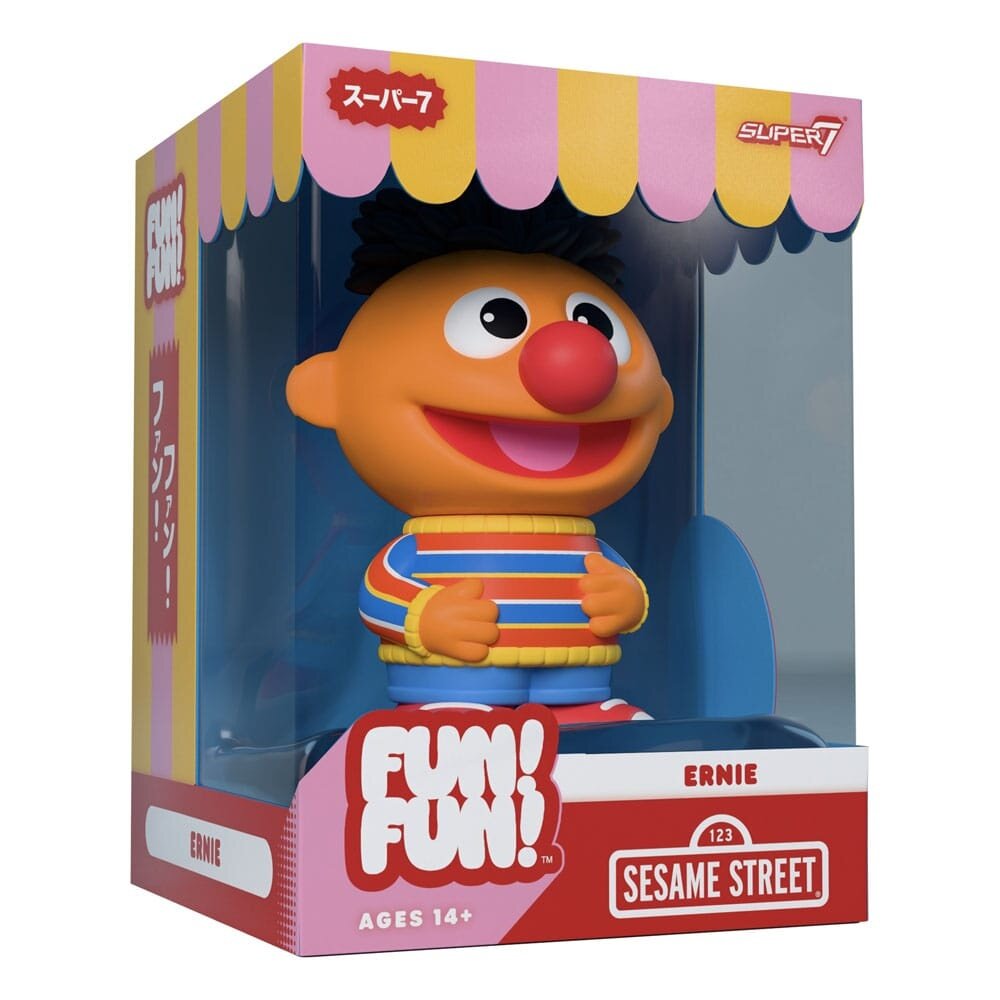 Super7 Sesame Street FUN! FUN! Vinyl Action Figure Wave 02 Ernie 13 cm