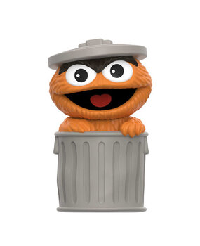Super7 Sesame Street FUN! FUN! Vinyl Action Figure Oscar the Grouch (Orange) 13 cm