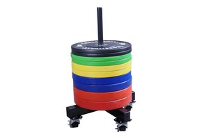 LMX1032 Crossmaxx® bumper plate stacker on wheels