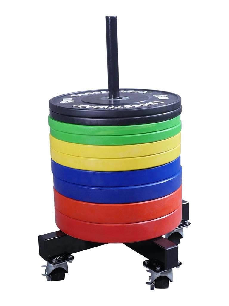 LMX1032 Crossmaxx® bumper plate stacker on wheels