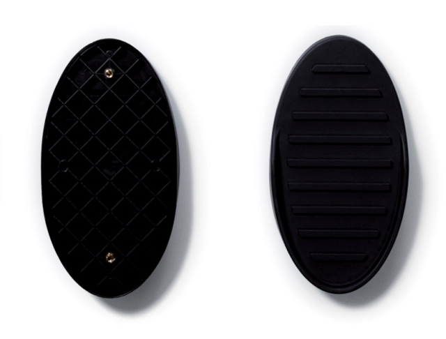 Oval footplate - 370x200 mm - vertical f astening