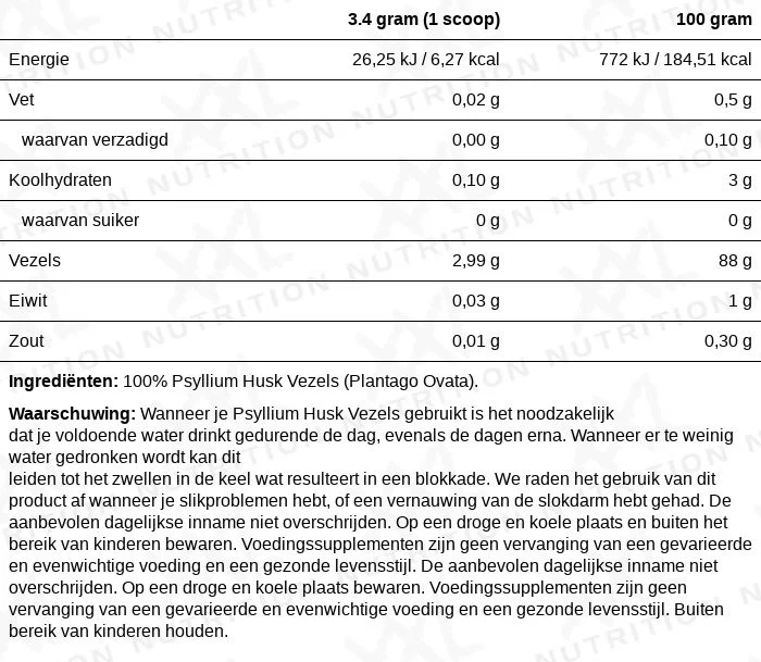 Psyllium Husk Fibres - 500 gram