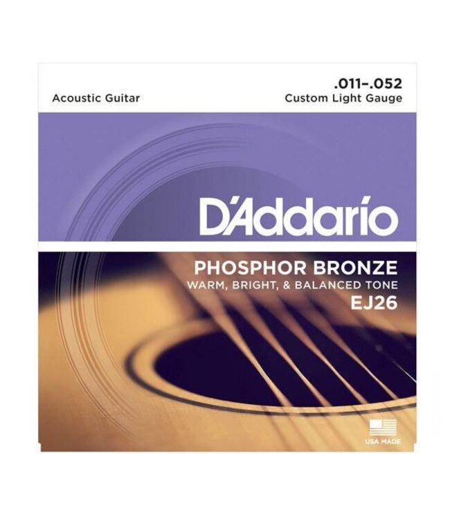 D'Addario EJ26 Phosphor Bronze 11-52