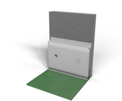 Kunststof stootplint met rubberen aansluiting