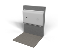 Kunststof stootrand met kitafwerking