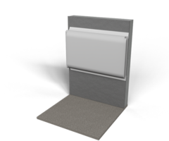 Kunststof stootrand met kitafwerking