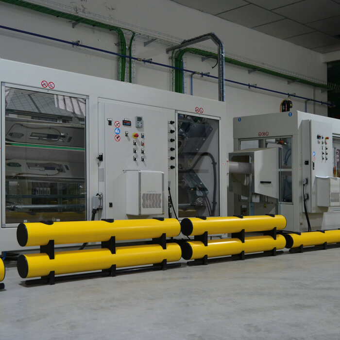 Kunststof aanrijdbeveiliging dubbele railing plus PTH